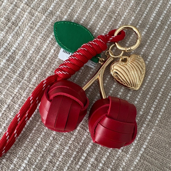 Urban Outfitters Accessories - Urban Outfitters leather cherry keychain